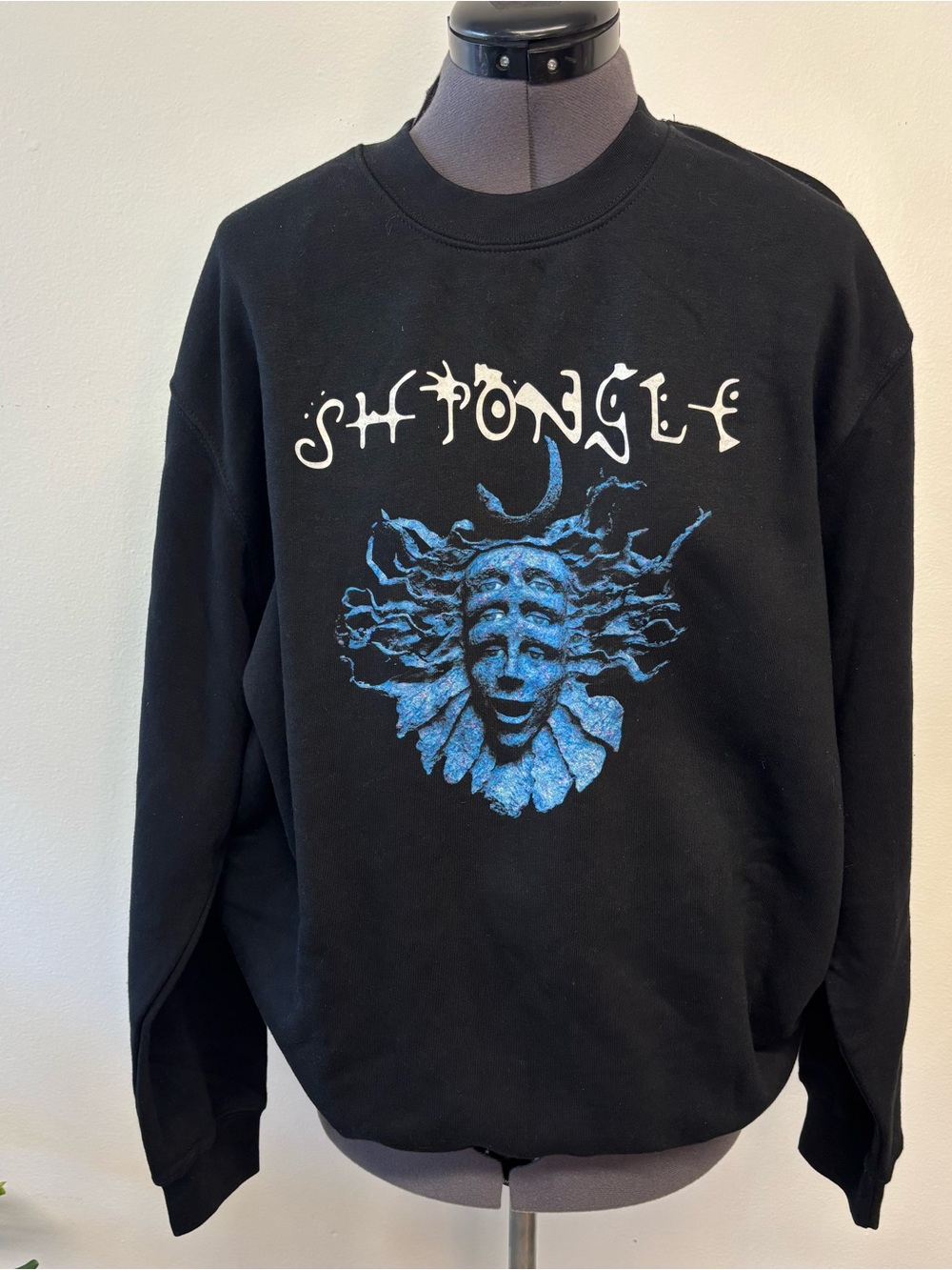 Shpongle black crewneck fleece lined sweatshirt unisex size Large New merch